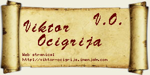 Viktor Očigrija vizit kartica